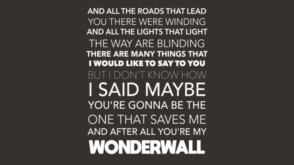 wonderwall lyrics